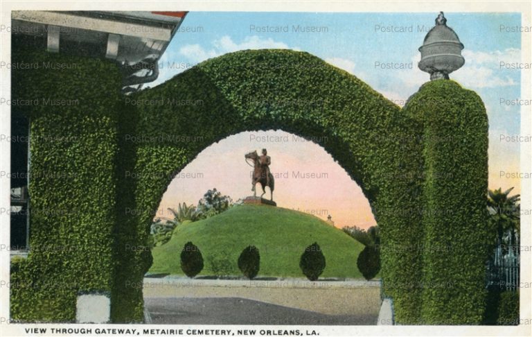 usa826-View Through Gateway Metairie Cemetery New Orleans La.