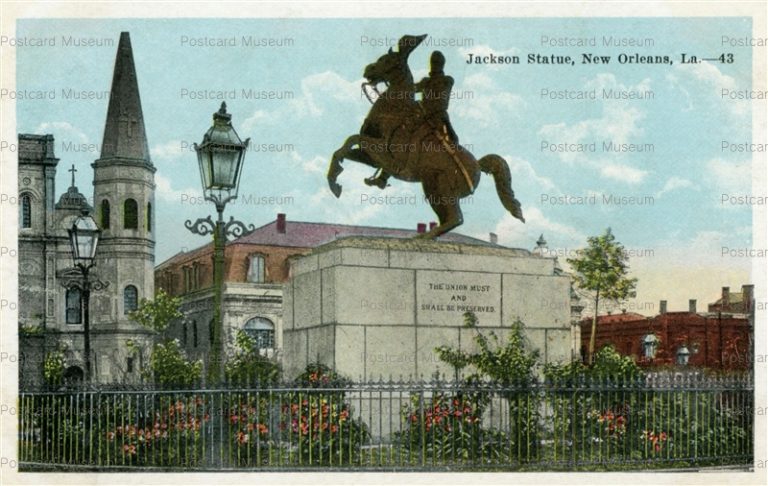 usa827-Jackson Statue Old Spanish Court New Orleans La.-43