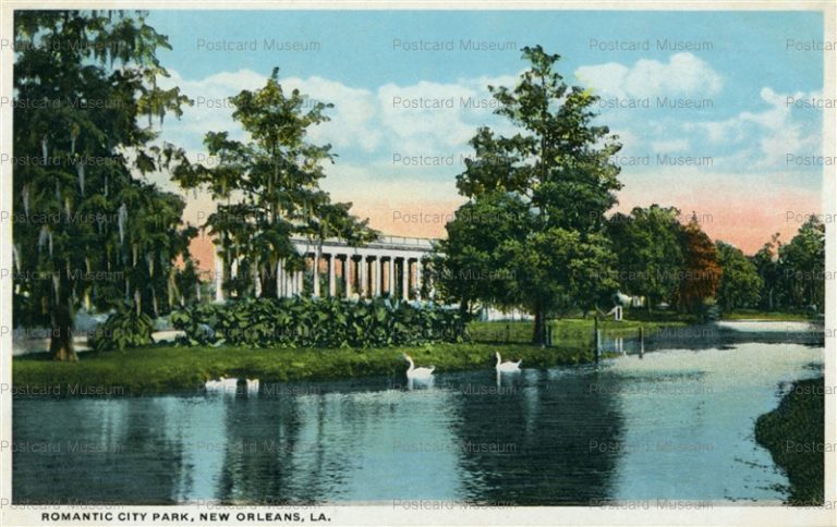 usa828-Romantic City Park Old Spanish Court New Orleans La.